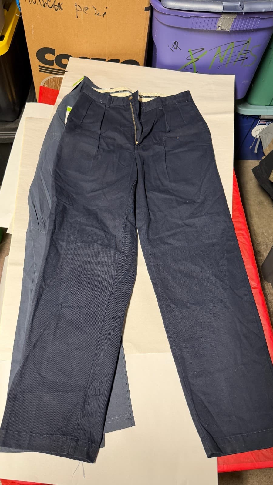 Men’s Pants Set Eddie Bauer 32x32 + Polo 30x32 Navy/Blue Outdoor Chino Lot - Thumbnail 6