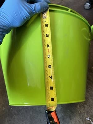 Set of 2 Green Metal Decorative Buckets 13” Wide x 9” Tall Garden Party Planter - Thumbnail 3