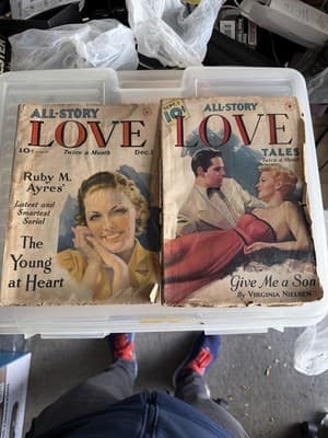 Lot of 2 Vintage All-Story Love Tales Magazines – 1930s Romance Pulp - Thumbnail 2