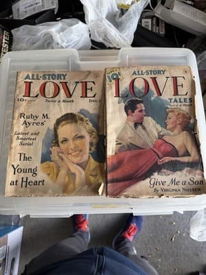 Lot of 2 Vintage All-Story Love Tales Magazines – 1930s Romance Pulp