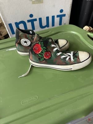 Converse Chuck Taylor All Star Hi Camo Rose Patch Size 6 Mens 8 Womens 162875C