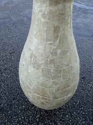 Tall Decorative Floor Vase Capiz Shell Style w/ Dried Bamboo Sticks 29” - Thumbnail 5