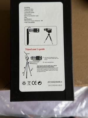 18x Mobile Phone Telephoto Zoom Lens Kit w/ Tripod Universal Clip New - Thumbnail 5