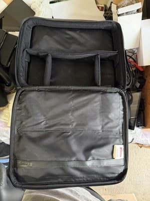 Targus Black Leather Laptop Bag Briefcase Fits 15.6” Padded Compartments - Thumbnail 5