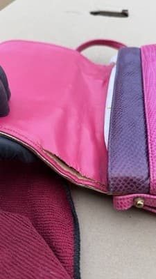 Sharif Patchwork Leather Crossbody Bag Multicolor Studded Made in USA - Thumbnail 6