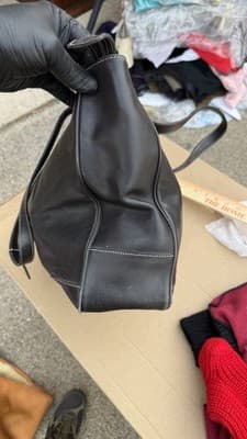 Coach Black Leather Zip Top Tote Shoulder Bag F05S-7790 - Thumbnail 3