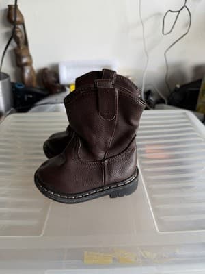 Garanimals Toddler Boys Brown Boots Size 3 (US) – Faux Leather - Thumbnail 4