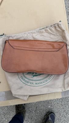 Brahmin Carmen Honey Nantucket Woven Leather Clutch Bag Made in USA - Thumbnail 4