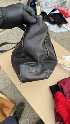 Coach Black Leather Zip Top Tote Shoulder Bag F05S-7790 - Thumbnail 4