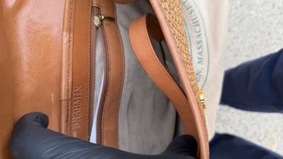 Brahmin Carmen Honey Nantucket Woven Leather Clutch Bag Made in USA - Thumbnail 9