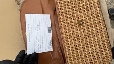 Brahmin Carmen Honey Nantucket Woven Leather Clutch Bag Made in USA - Thumbnail 7