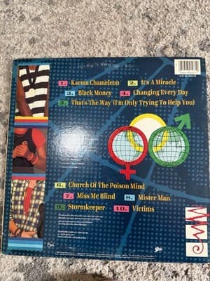 Culture Club Colour By Numbers LP Vinyl 1983 Karma Chameleon Epic - Thumbnail 2