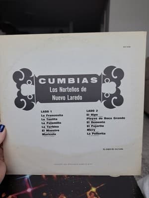Los Nortenos de Nuevo Laredo "CUMBIAS" Original 1972 Pressing ROVI Lp Record - Thumbnail 2