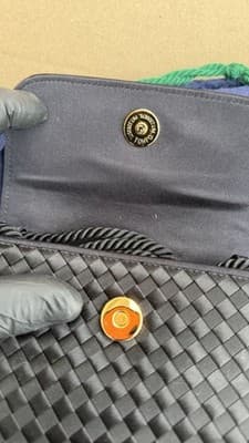 Bottega Veneta Black Intrecciato Satin Clutch Pouch Bag Made in Italy New - Thumbnail 6