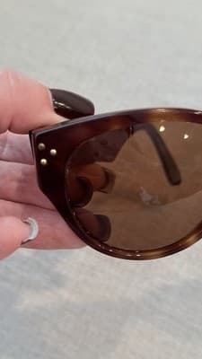 Rare Vintage Valentino Sunglasses Brown Tortoise Italy - Thumbnail 11
