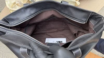 Coach Black Leather Zip Top Tote Shoulder Bag F05S-7790 - Thumbnail 11