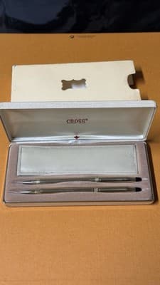 Vintage Cross 4541 Ladies Set - 10KT Gold Filled Ballpoint Pen & Pencil w/ Box - Thumbnail 2