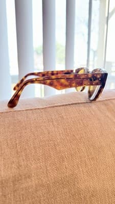 Rare Vintage Valentino Sunglasses Brown Tortoise Italy - Thumbnail 6