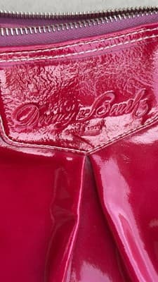 Dooney & Bourke Pink Patent Leather Hobo Shoulder Bag PH360 MJ - Thumbnail 4