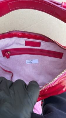 Dooney & Bourke Pink Patent Leather Hobo Shoulder Bag PH360 MJ - Thumbnail 6