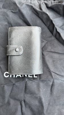 Chanel Black Caviar Leather CC Wallet Coin Purse Compact Wallet Made in Italy - Thumbnail 3