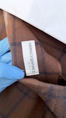 Dana Buchman Wool Skirt Size 10 Brown Plaid Fringe Wrap Style Fall Winter - Thumbnail 4
