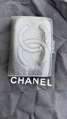 Chanel Black Caviar Leather CC Wallet Coin Purse Compact Wallet Made in Italy - Thumbnail 2