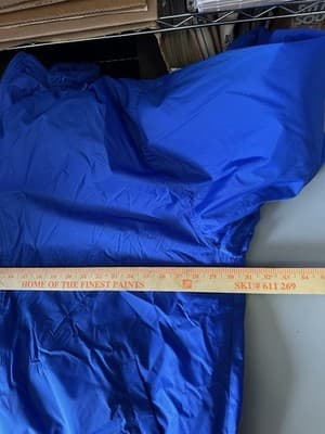 VOS Sports Mens 3XL Blue Hooded Windbreaker Jacket Full Zip Fleece Lined NWT - Thumbnail 6