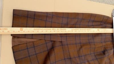 Dana Buchman Wool Skirt Size 10 Brown Plaid Fringe Wrap Style Fall Winter - Thumbnail 7