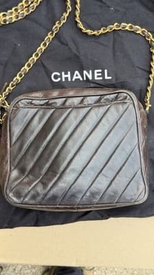 Chanel Brown Quilted Tassel Chain Shoulder Bag CC Logo Dust Bag Included - Thumbnail 4