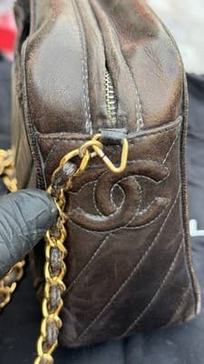 Chanel Brown Quilted Tassel Chain Shoulder Bag CC Logo Dust Bag Included - Thumbnail 12