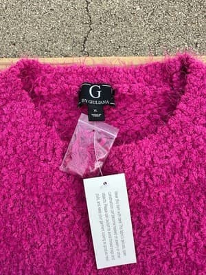 G by Giuliana Pink Eyelash Knit Sweater XL NWT - Thumbnail 2
