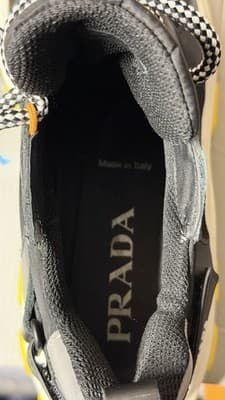 Prada Sneakers Milano Chunky Black Yellow EU 37.5 Made in Italy - Thumbnail 14