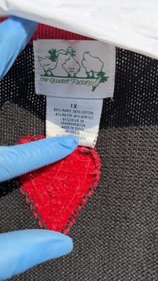 Vintage Heart Cardigan 1X Colorful Beaded Sweater - Thumbnail 2