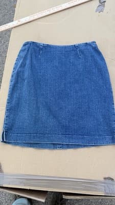 Vintage Ralph Lauren Denim Skirt Size 14 Knee Length Stretch