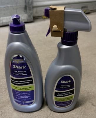 Shark Carpet Cleaner Set Pretreater Used + Low Moisture Cleaner New Sealed