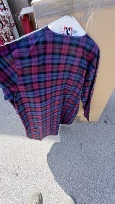 Vintage Disney Minnie Mickey Plaid Nightshirt One Size Cotton 90s - Thumbnail 6