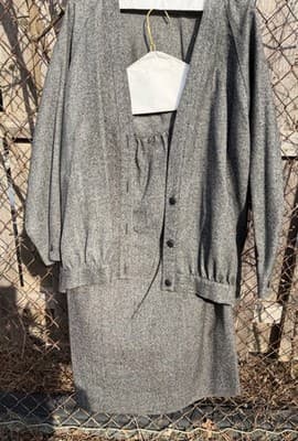 Ann Taylor Dress Suit Gray Size 10 Jacket & Dress Set