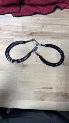 Classic Horseshoe Handcuffs Black Steel Vintage Law Enforcement Restraints
