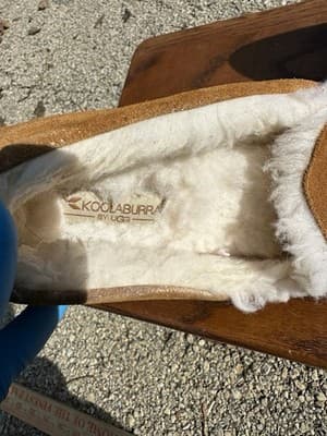 Koolaburra by UGG Lezly Chestnut Suede Faux Fur Moccasin Slippers Women's Size 6 - Thumbnail 3