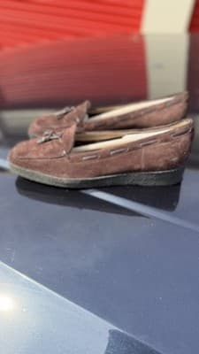 Salvatore Ferragamo Suede Tassel Loafers Brown Italy Womens - Thumbnail 5