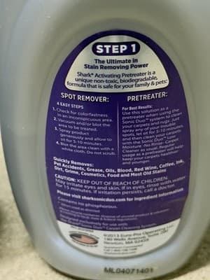 Shark Carpet Cleaner Set Pretreater Used + Low Moisture Cleaner New Sealed - Thumbnail 4