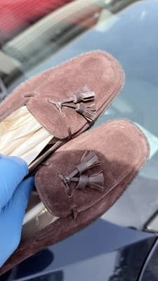 Salvatore Ferragamo Suede Tassel Loafers Brown Italy Womens - Thumbnail 9