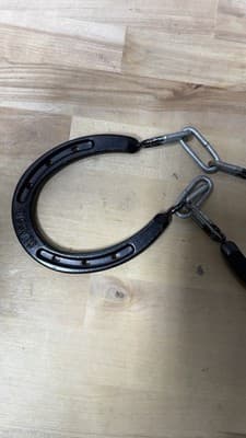 Classic Horseshoe Handcuffs Black Steel Vintage Law Enforcement Restraints - Thumbnail 4