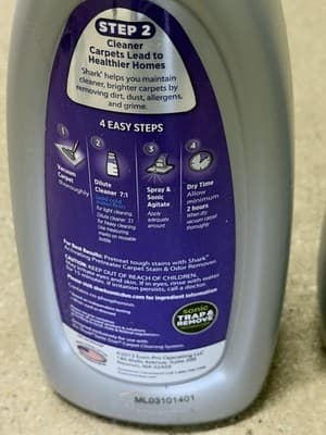 Shark Carpet Cleaner Set Pretreater Used + Low Moisture Cleaner New Sealed - Thumbnail 5