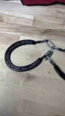Classic Horseshoe Handcuffs Black Steel Vintage Law Enforcement Restraints - Thumbnail 2