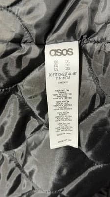 ASOS Black Padded Parka Jacket Men’s XXL Hooded Winter Coat - Thumbnail 11