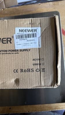 Neewer NW-100 48V Phantom Power Supply 1 Channel w/ Adapter - Thumbnail 2