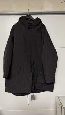 ASOS Black Padded Parka Jacket Men’s XXL Hooded Winter Coat - Thumbnail 2