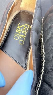 Franco Sarto Black Leather Espadrilles Flats – Women’s Size 5.5 - Thumbnail 5